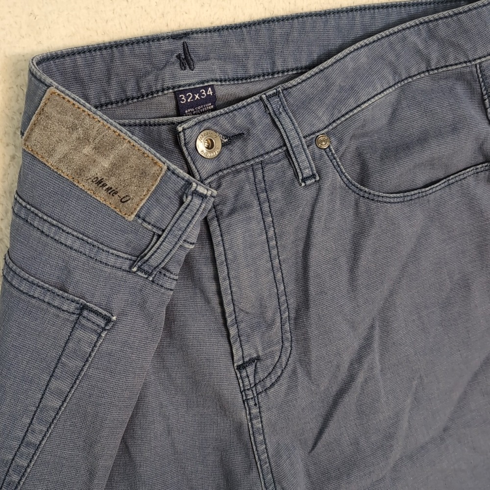 Johnnie O 5 Pocket Pants Adult 32x24‎ Stretch Blue Chambray Golf Pants
